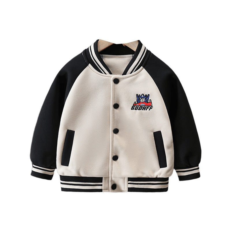 Boys Spring Autumn Baseball Jacket Casual Kids Outerwear