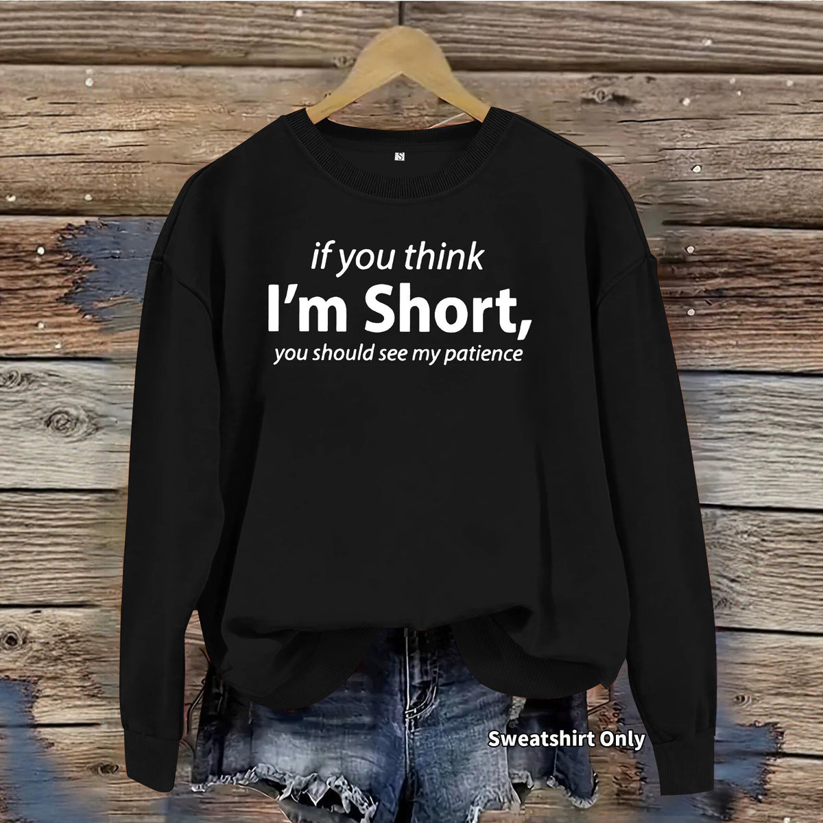 Round neck fleece hoodie