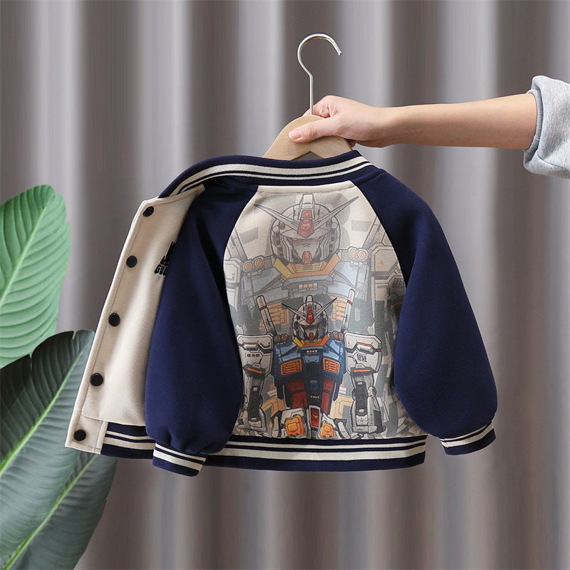 Boys Spring Autumn Baseball Jacket Casual Kids Outerwear