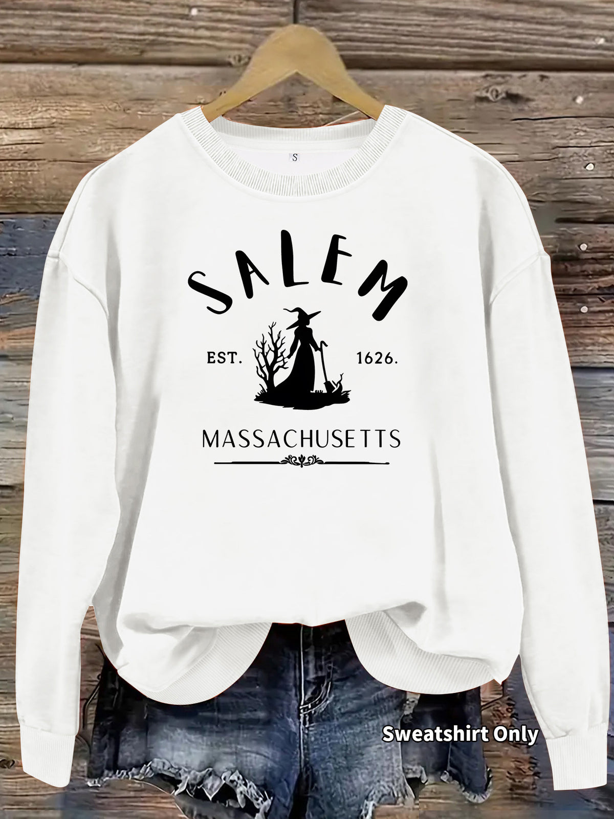 Round neck fleece hoodie