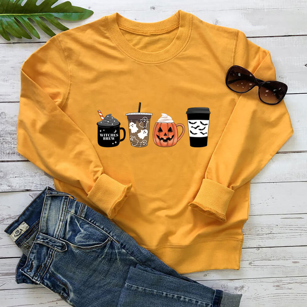Coffee Cup Pumpkin Hoodie