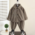 Boys Corduroy Jacket Casual Two-Piece Set