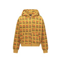 Letter Print Zip Up Hoodie Drop Shoulder Loose Fit Unisex Jacket