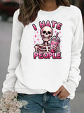Loose velvet sweatshirt