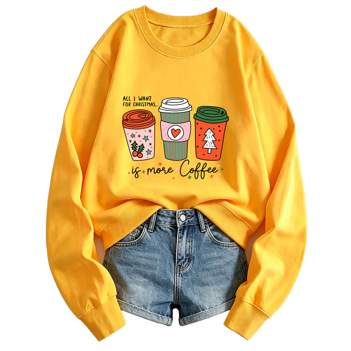 Coffee cup printed hoodie