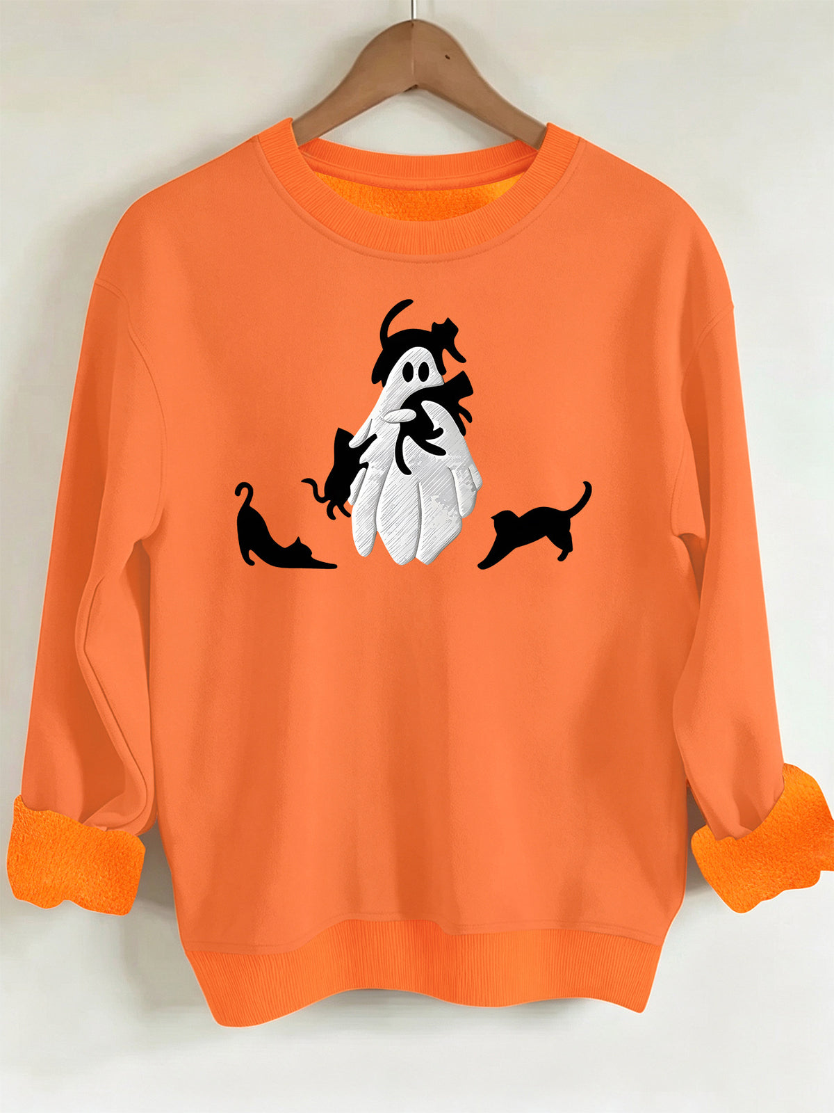 Loose velvet sweatshirt