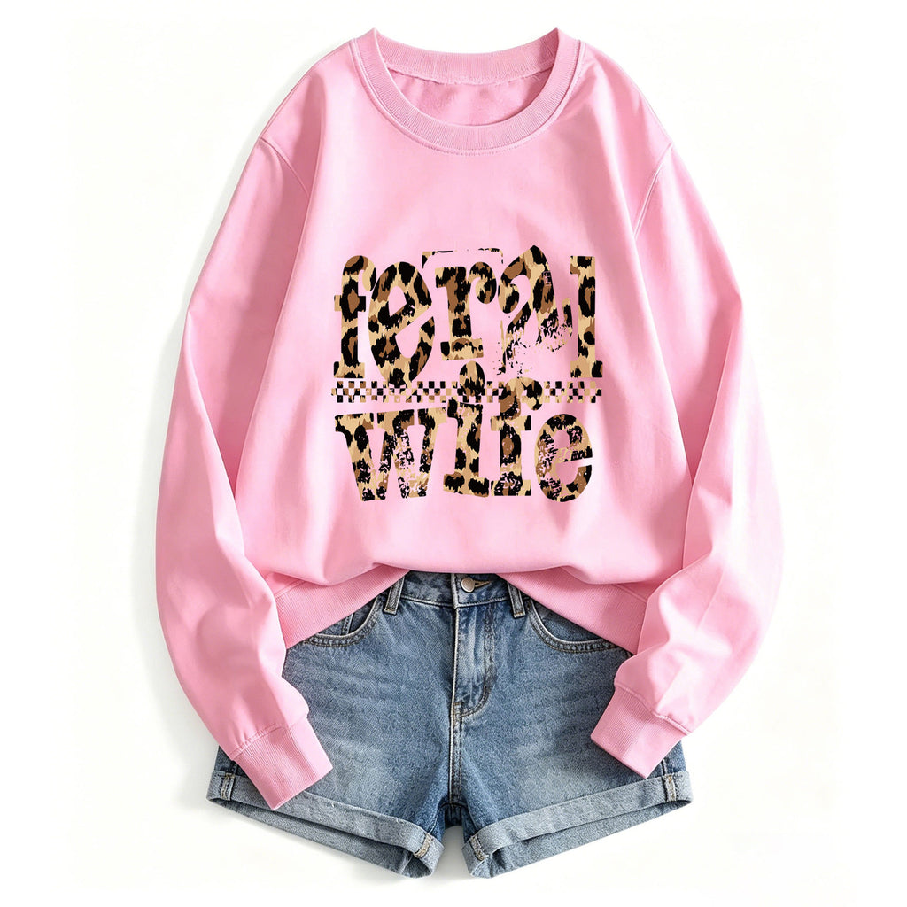 Feral Wife leopard print hoodie