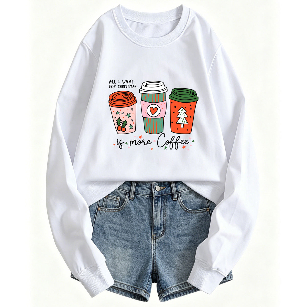 Coffee cup printed hoodie