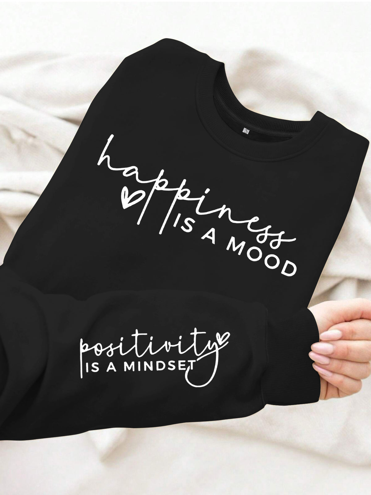 Round neck fleece hoodie for women