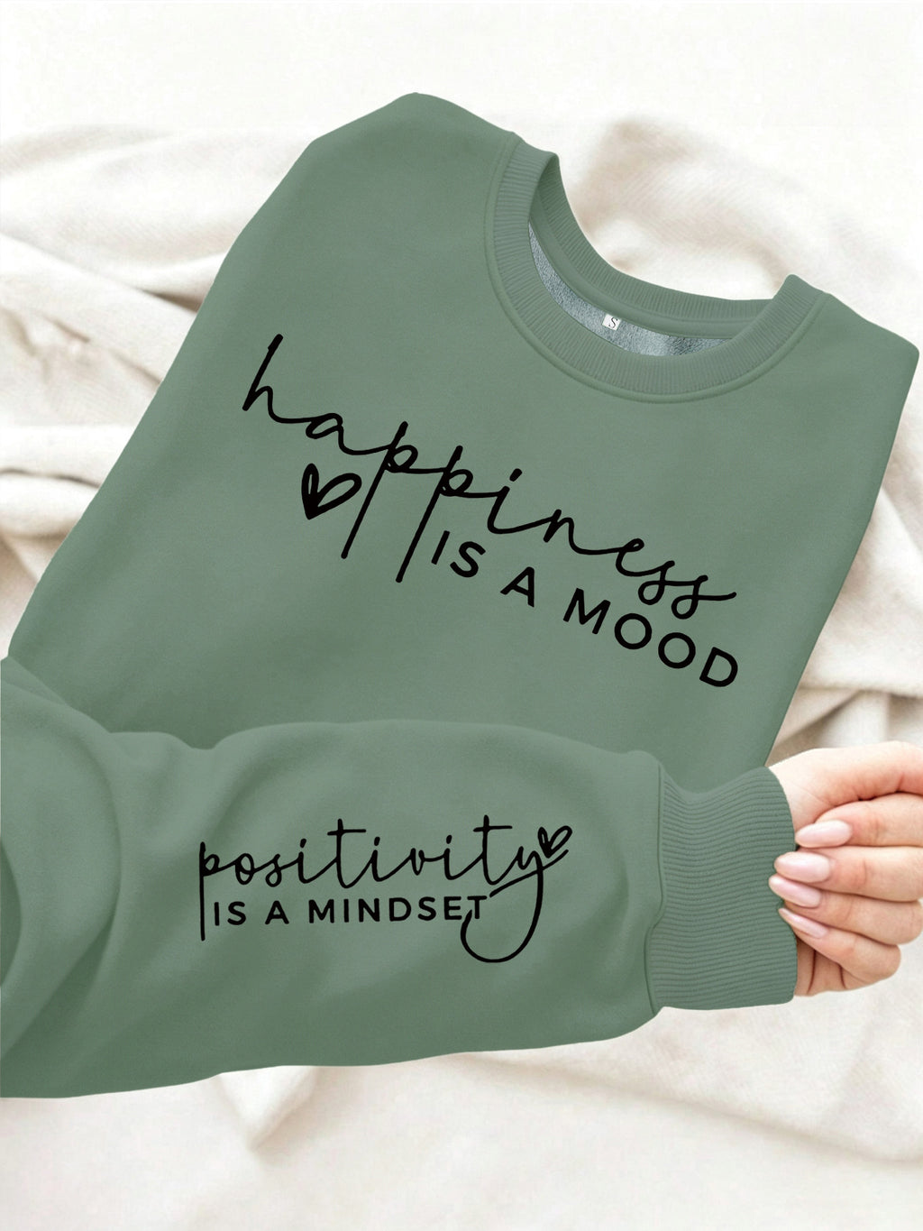 Round neck fleece hoodie for women