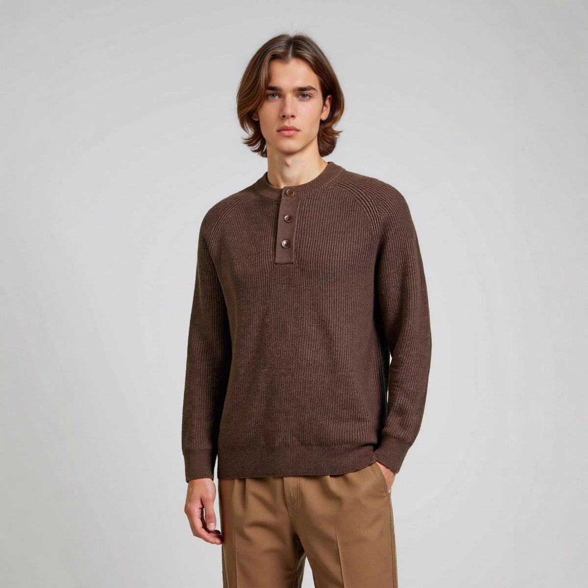 Loose fitting pullover sweater