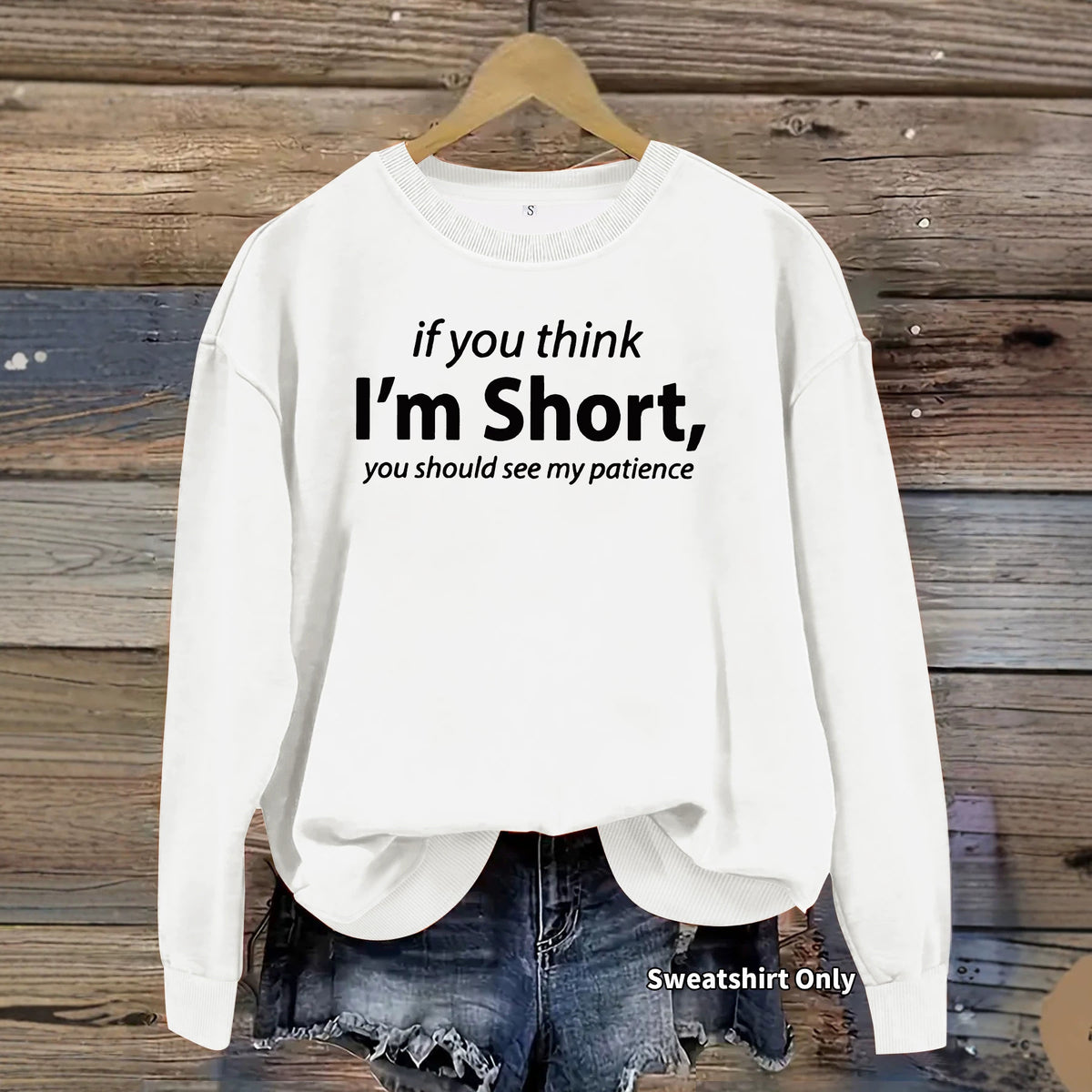 Round neck fleece hoodie
