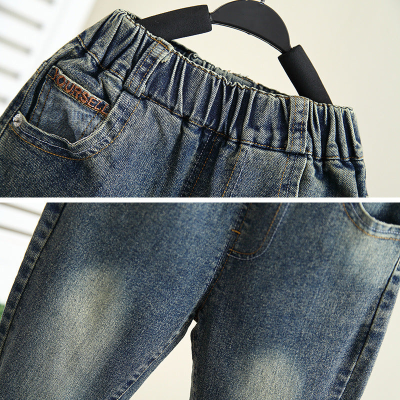 Casual Soft Denim Pants for Boys Spring Autumn Style