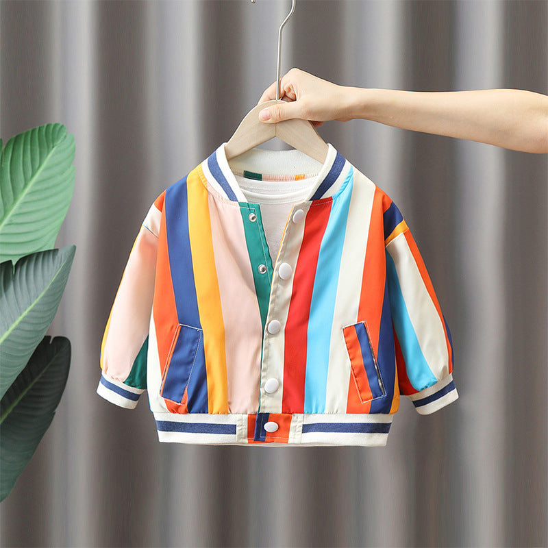 Boys' Spring Autumn Casual Baseball Jacket