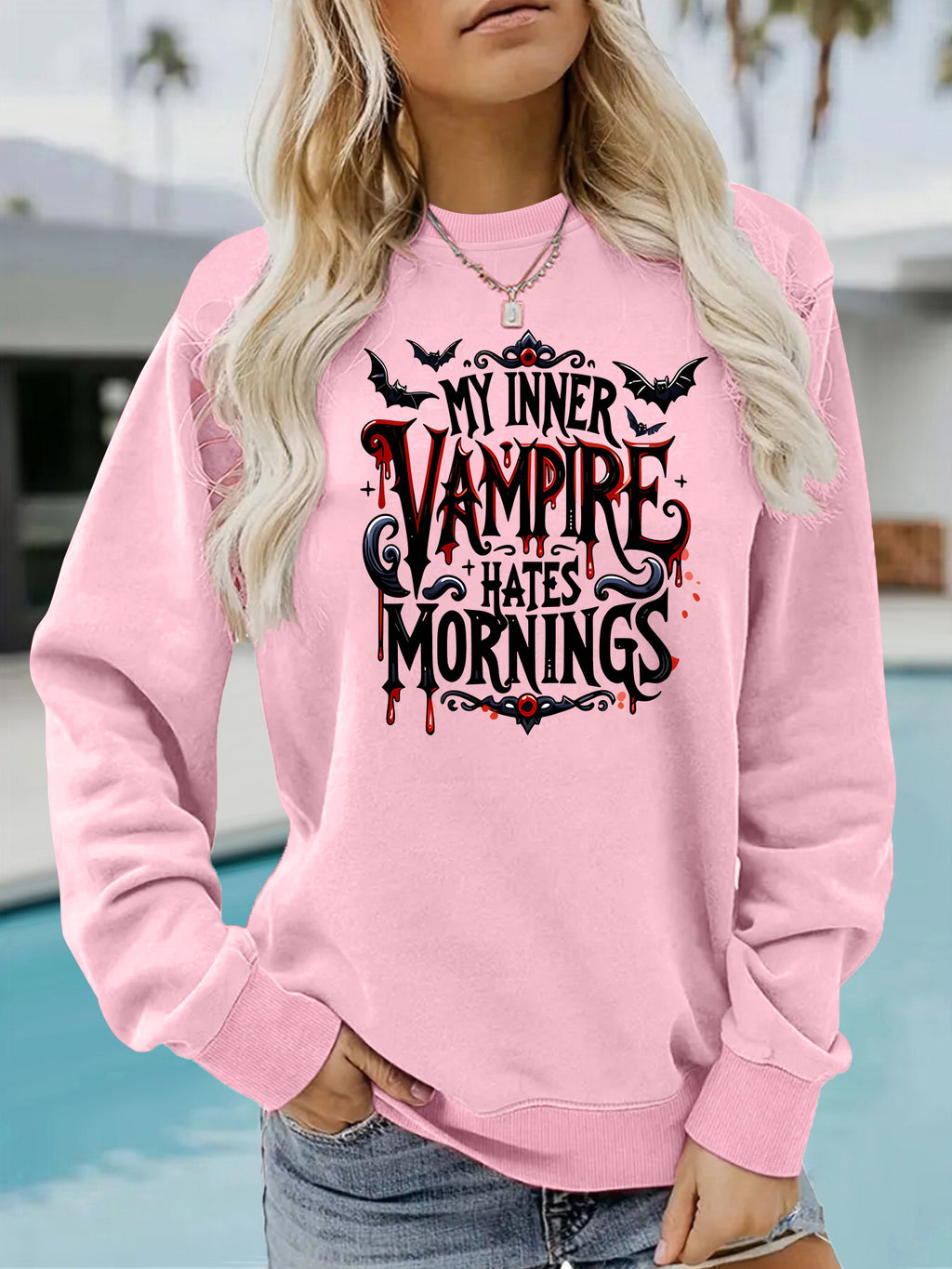 Long sleeved fleece hoodie