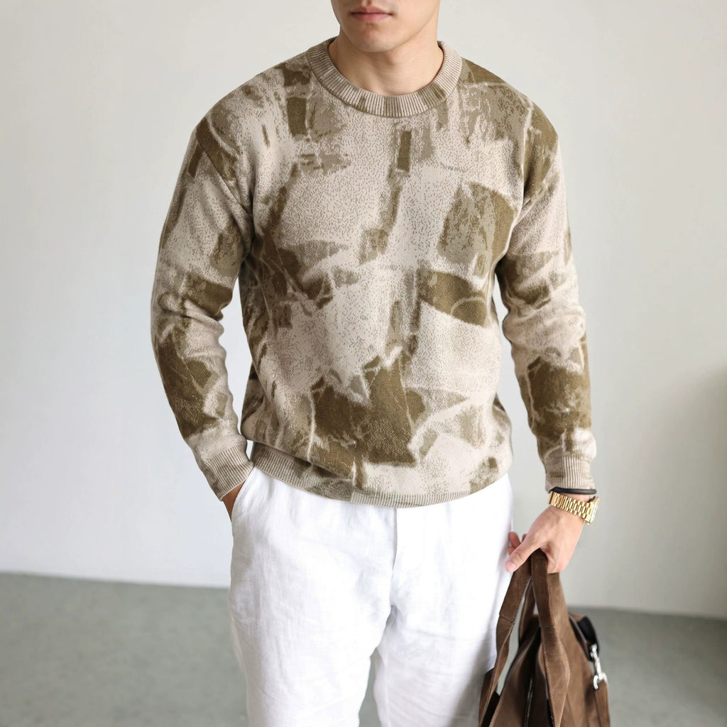 Round neck sweater for men