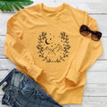 Loose round neck long sleeved hoodie